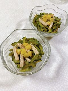 ゴーヤとサラダチキンの和え物-レシピのメイン写真