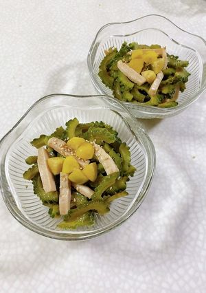 ゴーヤとサラダチキンの和え物-レシピのメイン写真