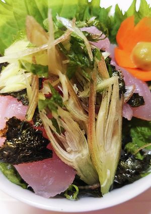 お茶碗で作る♡青じそとみょうがの海鮮丼-レシピのメイン写真