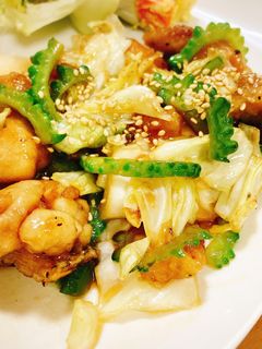 鶏もも肉とゴーヤの照り焼き-レシピのメイン写真