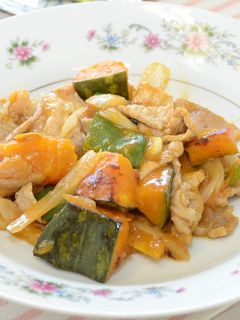 豚肉とかぼちゃの酢豚風-レシピのメイン写真