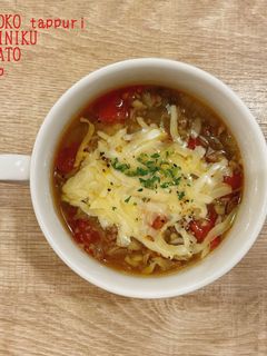 きのこたっぷり!挽肉トマトスープ-レシピのメイン写真