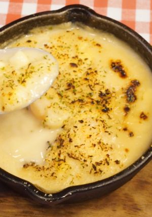 オーツミルクのエビクリームグラタン-レシピのメイン写真