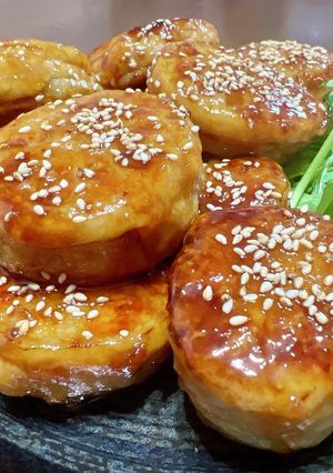 お弁当にも！レンコンのはさみ照り焼き-レシピのメイン写真