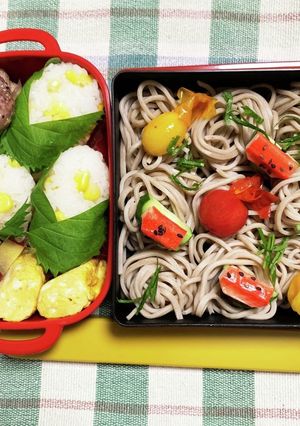 8/10ﾖｯﾁｬﾝ☆ざる蕎麦とうもろこし-レシピのメイン写真