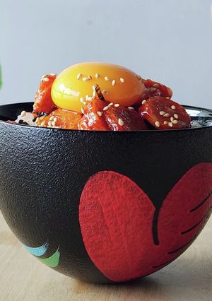 大人月見丼☆韓国魚ニソ☆朝食☆卵-レシピのメイン写真