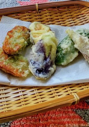 夏野菜と笹かまぼこの天ぷら♪-レシピのメイン写真
