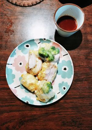 ♡♡野菜＆鶏照り焼きの彩り生春巻き♡♡-レシピのメイン写真