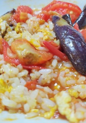 トマトとナスのスープチャーハン-レシピのメイン写真