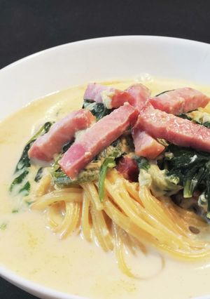 簡単激ウマ豆乳スープパスタ-レシピのメイン写真