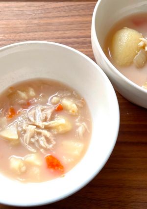 【離乳食9か月～】チキンクリームスープ-レシピのメイン写真