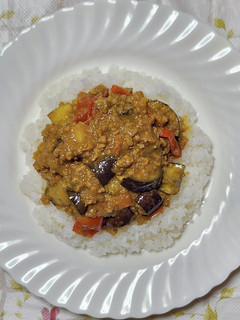 ナスとミニトマトのキーマカレー-レシピのメイン写真