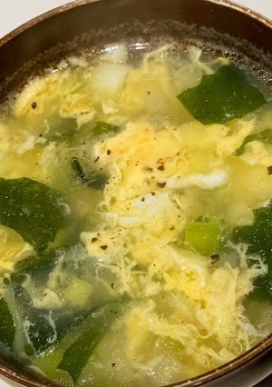 簡単！たまごとわかめの中華スープ-レシピのメイン写真