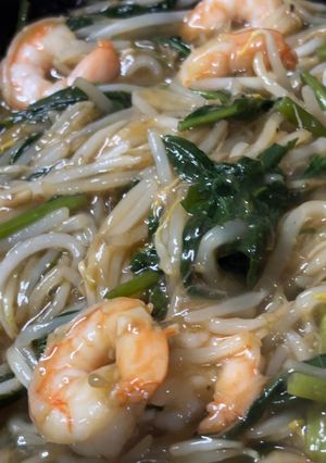 エビともやしと空芯菜のあんかけ炒め-レシピのメイン写真