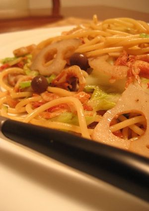 春キャベツと桜えびのウマ辛☆スパゲッティ-レシピのメイン写真