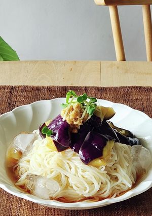 激ウマ☆揚げナスぶっかけそうめん☆時短-レシピのメイン写真
