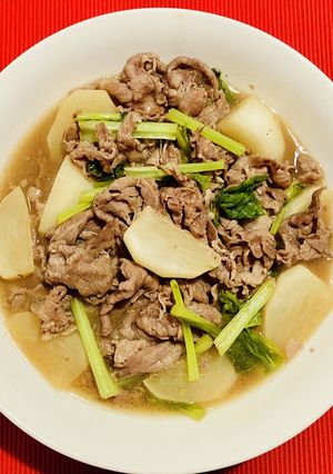 牛肉とかぶの柔らか炒め煮-レシピのメイン写真