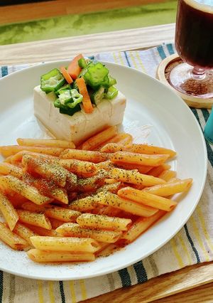 なんちゃってナポリタン風ペンネ-レシピのメイン写真