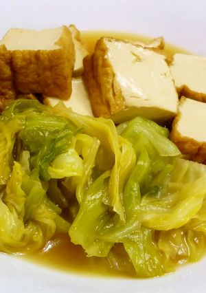 キャベツと厚揚げの含め煮-レシピのメイン写真