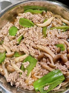ひき肉とピーマンの蒸し煮-レシピのメイン写真