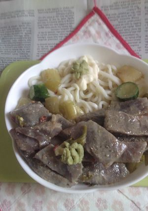 醤油うどん風冷やしうどんV107〜ヅケ鮪-レシピのメイン写真