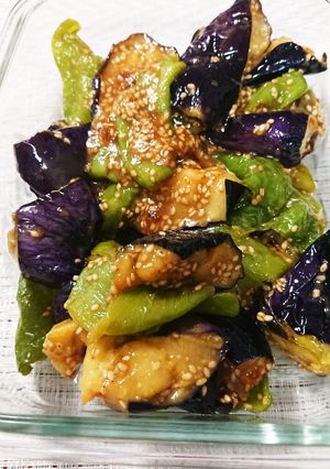揚げ茄子と万願寺唐辛子の酢味噌和え-レシピのメイン写真