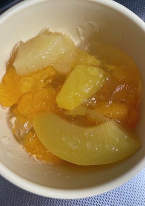 フルーツ缶とゼラチンで簡単ゼリー-レシピのメイン写真