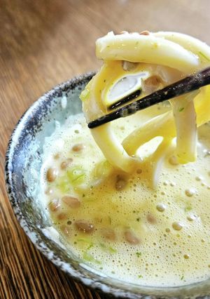 納豆と玉子で。冷やしうどんのつけ汁。-レシピのメイン写真