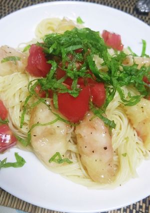 桃とトマトの冷製パスタ-レシピのメイン写真