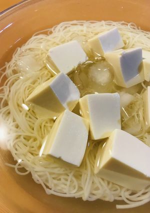 冷製素麺の冷や奴トッピング-レシピのメイン写真