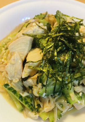 鶏肉とえのき茸の玉子ゴーヤーチャンプルー-レシピのメイン写真