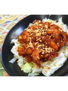 韓国風焼肉!鶏せせりの旨辛焼肉★動画あり-レシピのメイン写真