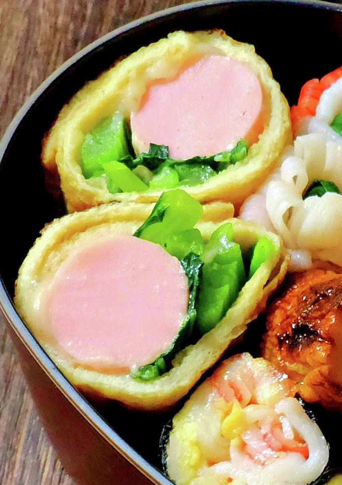 魚肉ソと小松菜の揚巻煮♪お弁当やおつまみ-レシピのメイン写真