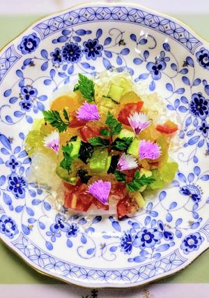 イカと夏野菜のジュレ!おもてなし-レシピのメイン写真