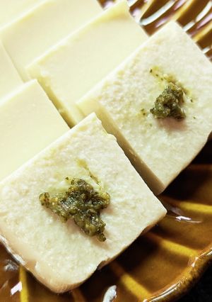 おつまみに！中島菜麹とすりごまの豆腐添え-レシピのメイン写真