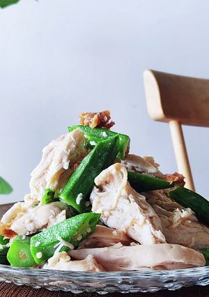 オクラと鶏の煮浸し☆つまみ☆秘伝夏休み梅-レシピのメイン写真