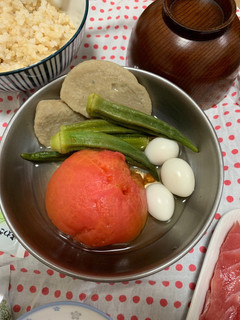 丸ごとトマトと黒ハンペンの冷やしおでん-レシピのメイン写真