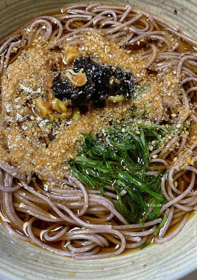 梅と海苔とごま油まぜるだけメチャ旨い素麺-レシピのメイン写真