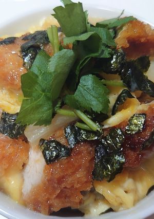 簡単！激うま！お茶碗でつくるミニかつ丼-レシピのメイン写真