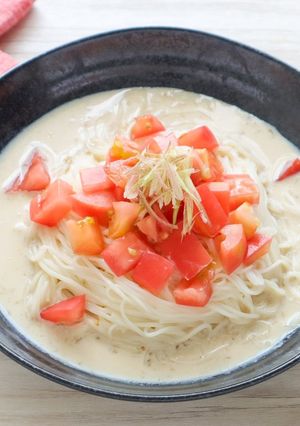 まろやか♡トマト豆乳そうめん-レシピのメイン写真