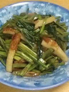 空芯菜と竹輪の炒め-レシピのメイン写真