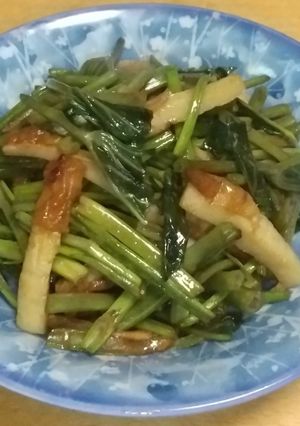 空芯菜と竹輪の炒め-レシピのメイン写真