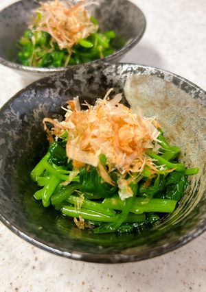 シンプルな味付け♪つるむらさきのおひたし-レシピのメイン写真