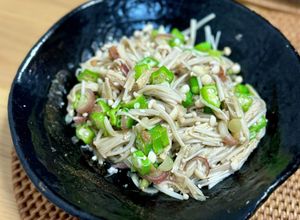 ご飯泥棒！えのき おくら 茗荷 梅の一品-レシピのメイン写真