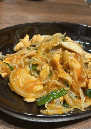 簡単ヘルシー鶏胸肉のあんかけスタミナ炒め-レシピのメイン写真