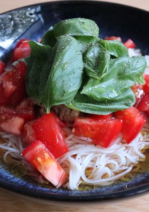 ちょっぴり洋風！トマトツナそうめん-レシピのメイン写真