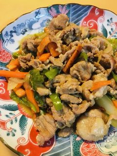 豚こまぎれ肉のあまから炒め●青椒肉絲風-レシピのメイン写真
