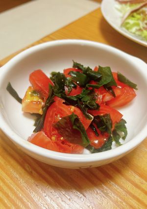 わかめとトマトの即席酢の物-レシピのメイン写真