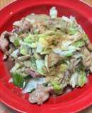 食物繊維たっぷり　豚ごぼう和風炒め