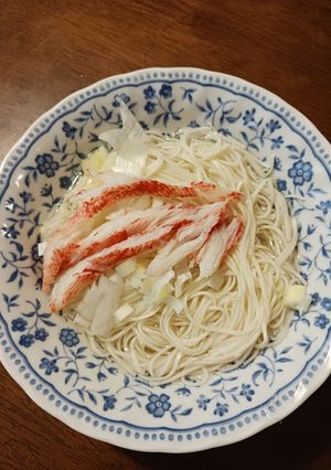 速成・カニ素麺-レシピのメイン写真